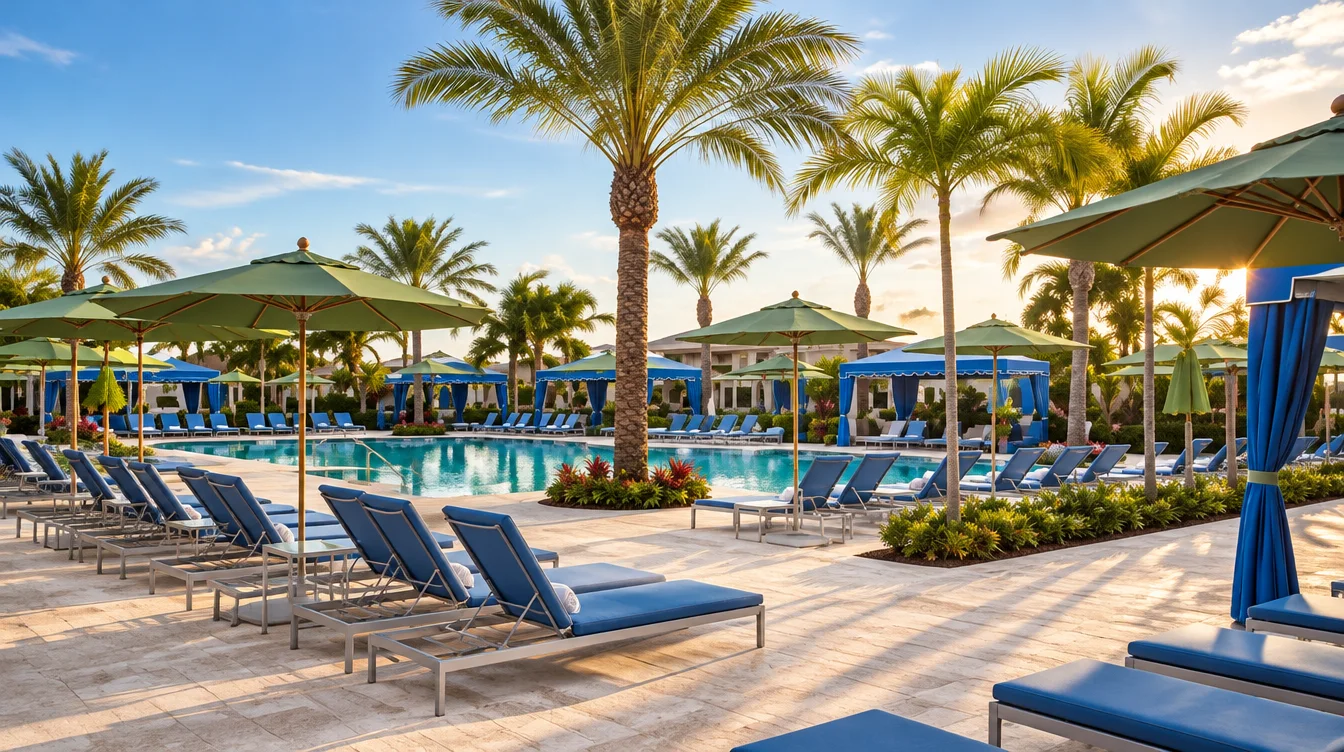 The Bridges resort-style pool with cabanas
