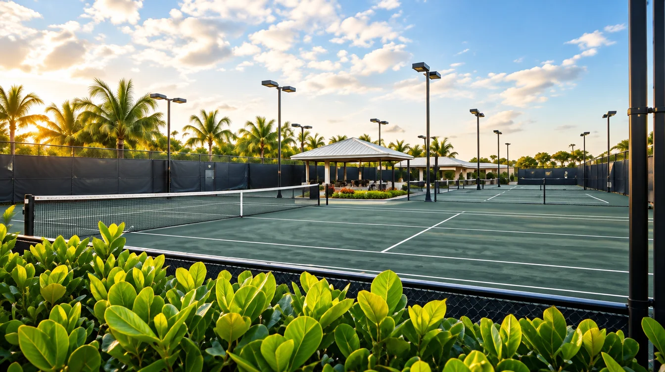 The Bridges racquet center Har-Tru tennis courts